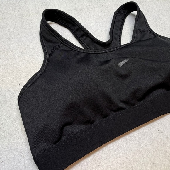 Nike Pro Sports Bra Racerback Dri-FIT Performance Padded Black Womens Size M - Picture 3 of 7